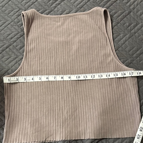 American Eagle Outfitters Ribbed Crop Tank Top - Picture 4 of 5